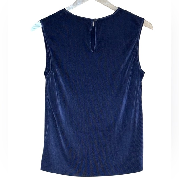 Pleione Navy Pleated Top - Picture 2 of 7